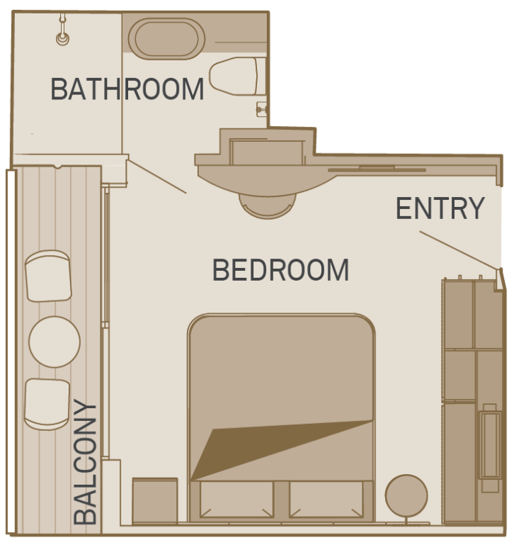 Deluxe Balcony Suite floor Plan