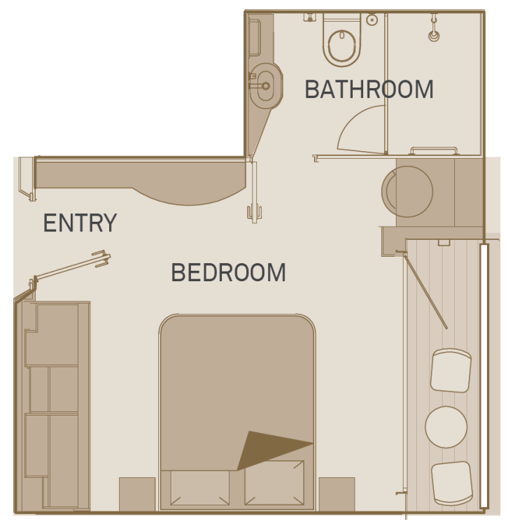 Junior Balcony Suite floor Plan