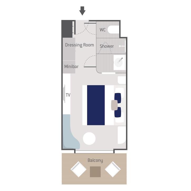 Upper Decks Balcony Stateroom floor Plan