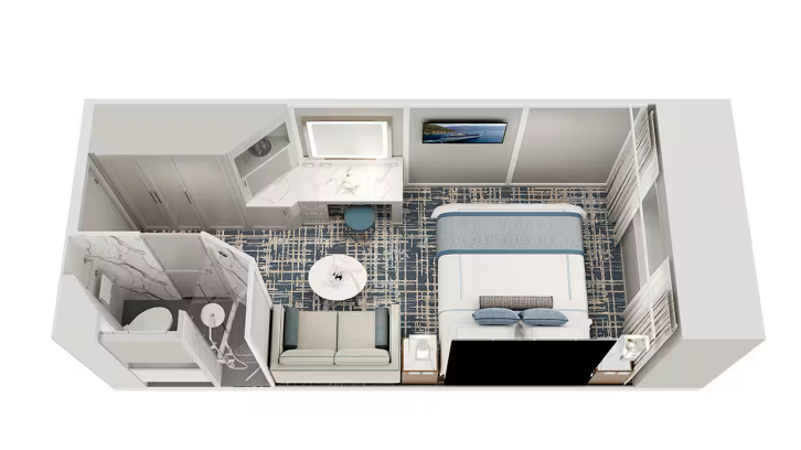 Ocean View Stateroom floor Plan