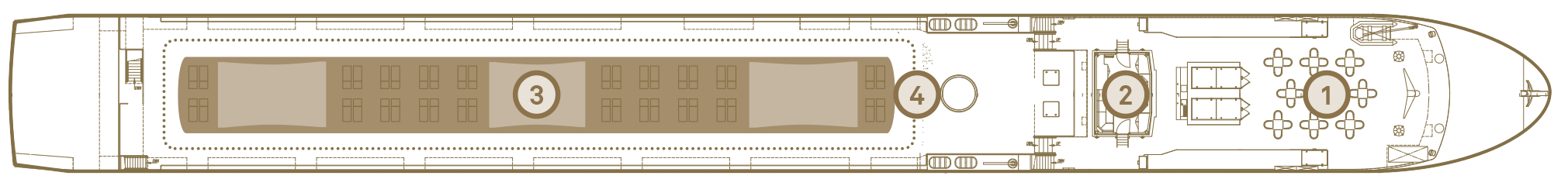 Sun Deck plan on Scenic Gem