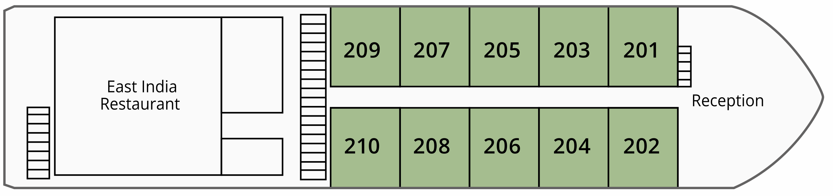 Main Deck plan on Ganges Voyager II