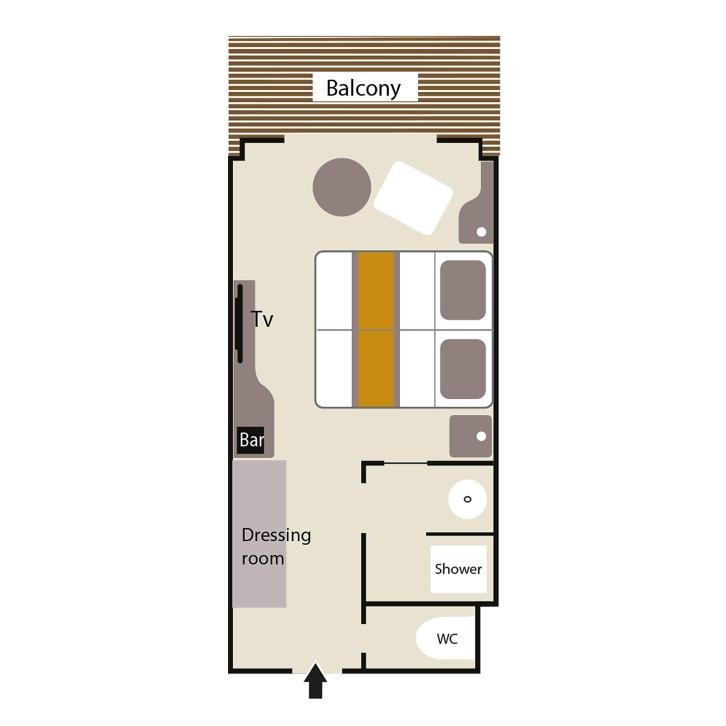 Upper Decks Balcony Stateroom floor Plan