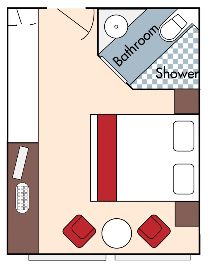 Category E Staterooms floor Plan