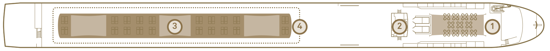 Sun Deck plan on Scenic Ruby