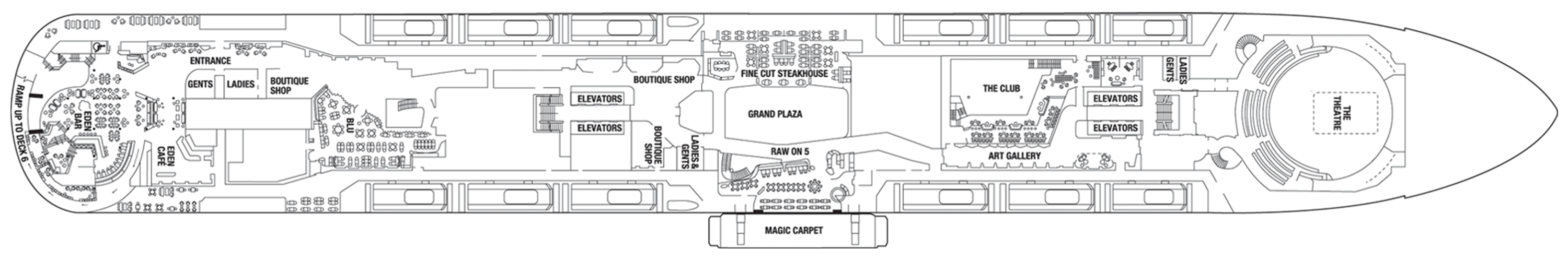 Deck 5 plan on Celebrity Edge