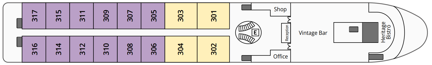 Azores Deck plan on S.S. São Gabriel