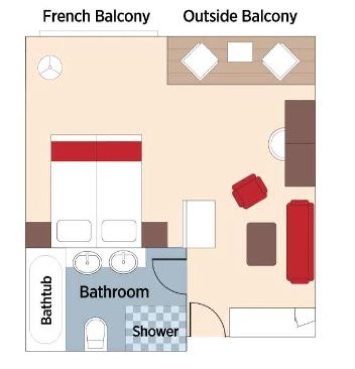 Category SB Staterooms floor Plan
