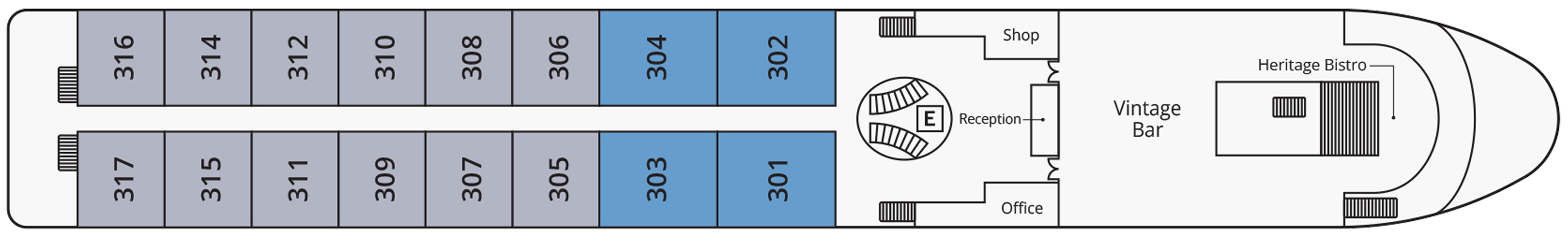 Azores Deck plan on S.S. São Rafael