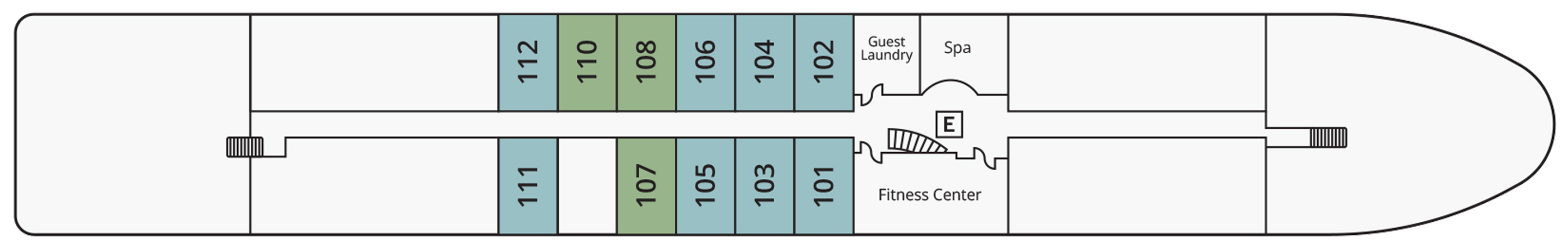 Madeira Deck plan on S.S. São Rafael