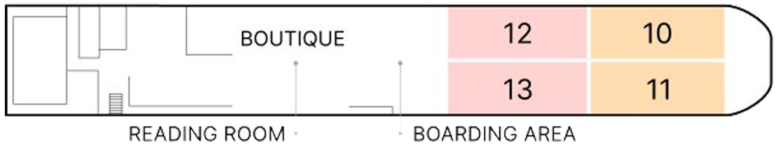 Lower Deck plan on Zambezi Queen
