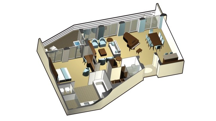 Horizon Suite floor plan on Celebrity Equinox
