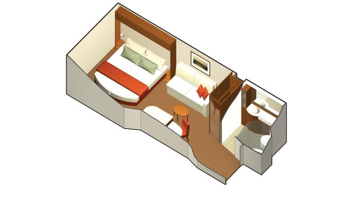 Inside Stateroom Guarantee floor plan on Celebrity Solstice