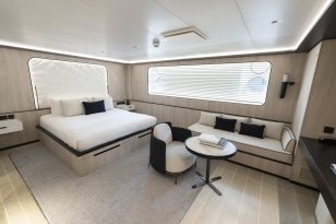 Upper decks balcony stateroom on Le Ponant