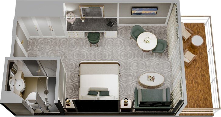 Penthouse Suite floor plan on Oceania Nautica