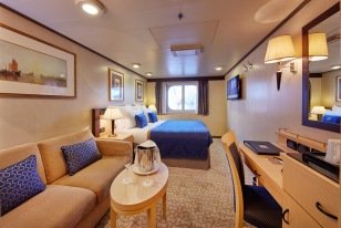 Britannia Oceanview (obstructed view) cabin on Queen Victoria