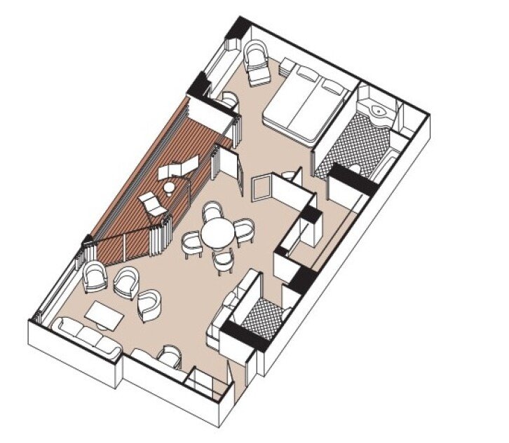 Mariner Suite floor plan on Seven Seas Mariner