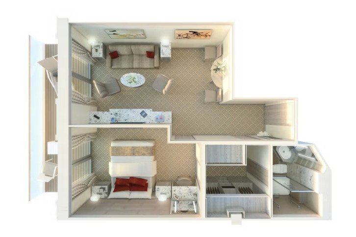 Silver Suite floor plan on Silver Wind