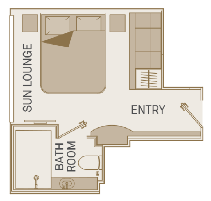 Riverview Suite floor plan on Scenic Azure