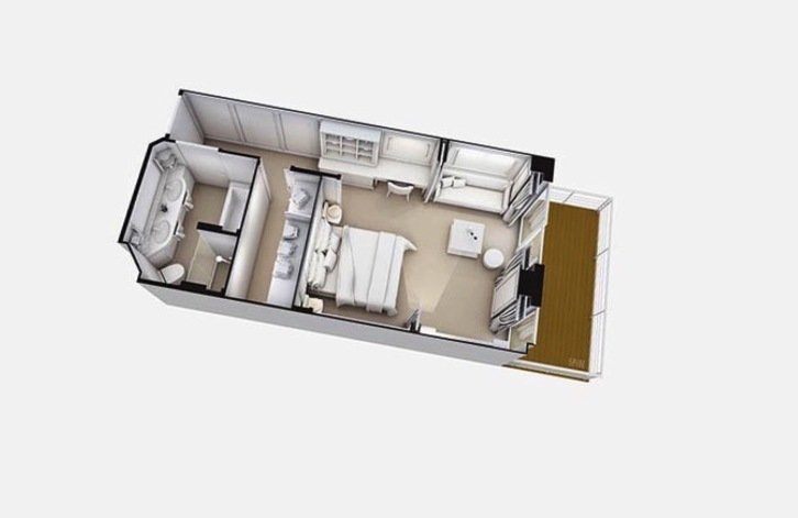 Concierge Suite floor plan on Seven Seas Splendor