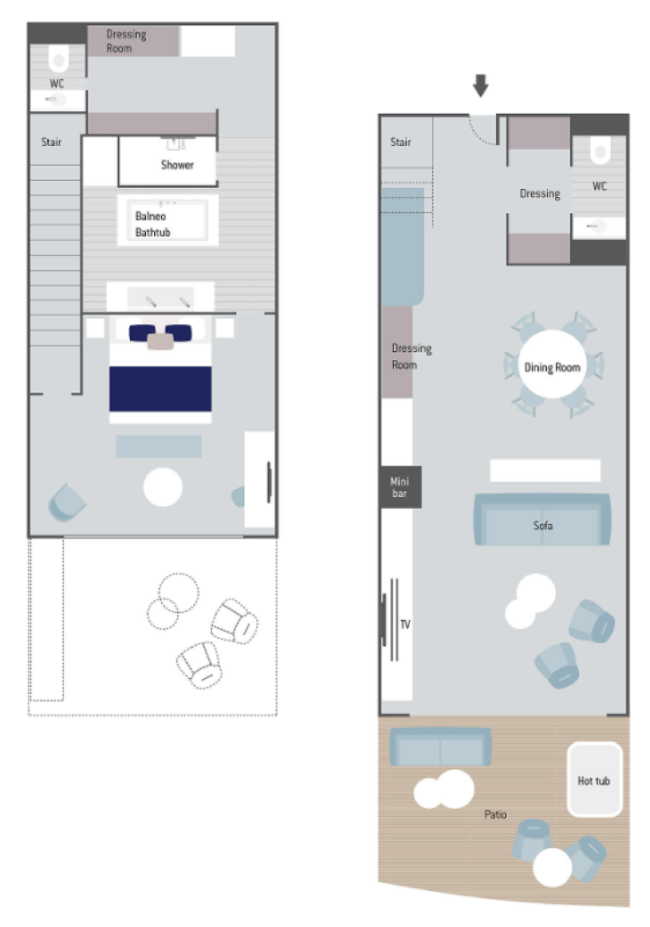 Duplex Suite floor plan on Le Commandant Charcot