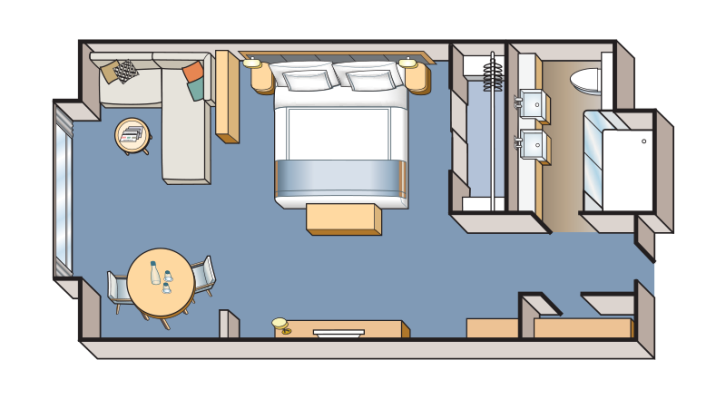 Nordic Junior Suite floor plan on Viking Octantis