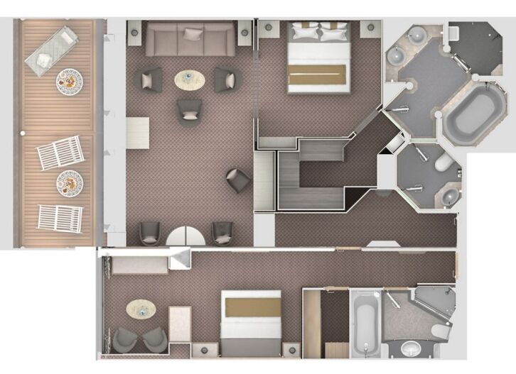 Silver Suite floor plan on Silver Dawn