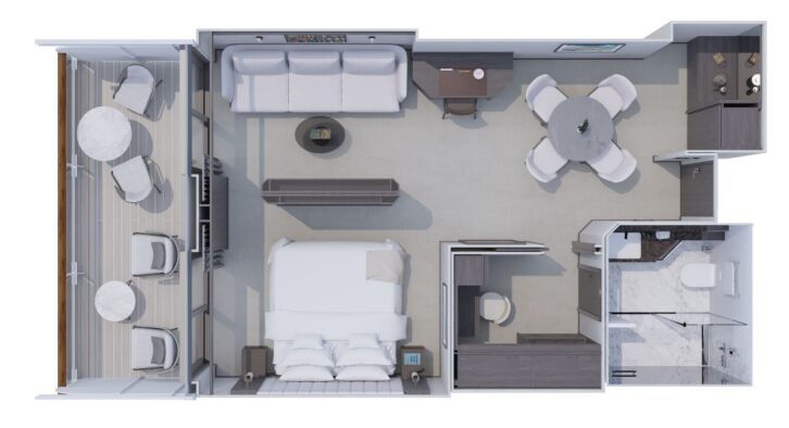 Deluxe Penthouse floor plan on Explora II