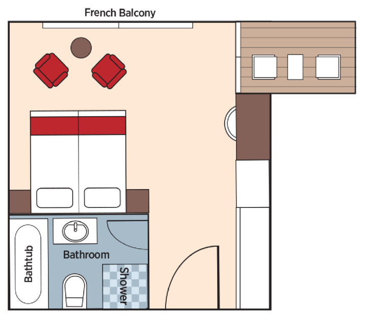 Luxury Suite floor plan on AmaMelodia