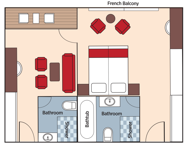 Grand Suite floor plan on AmaMagdalena