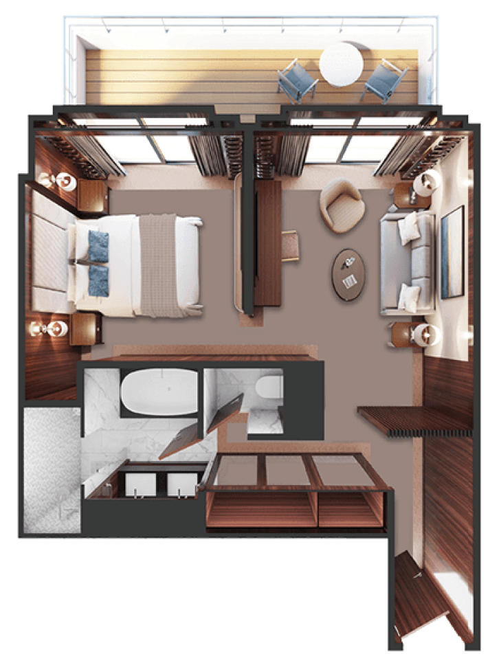 Navigator Suite floor plan on World Voyager