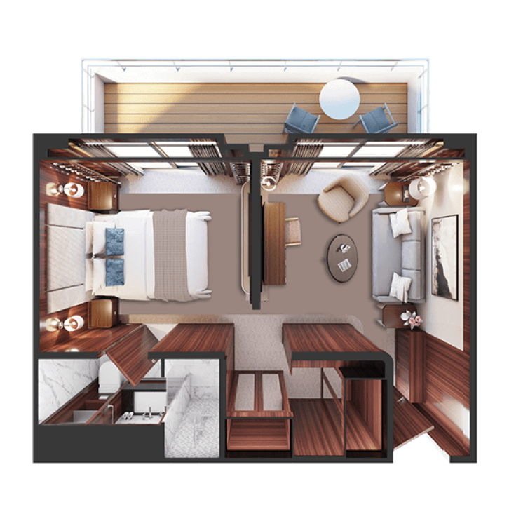 Reserve Collection Suite Guarantee floor plan on World Traveller