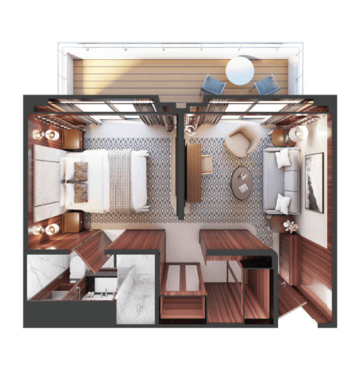 Reserve Collection Suite Guarantee floor plan on World Navigator