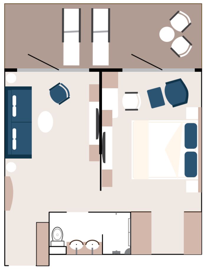 Captain's Suite floor plan on Douglas Mawson