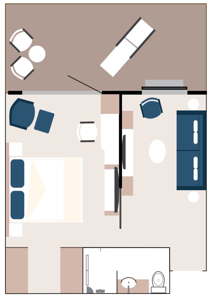 Junior Suite floor plan on Douglas Mawson