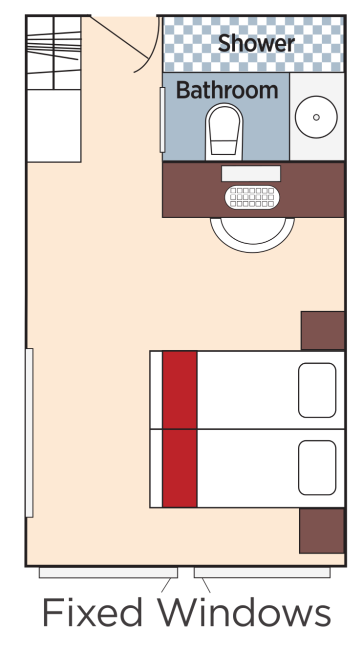 Category D Staterooms floor plan on AmaRudi