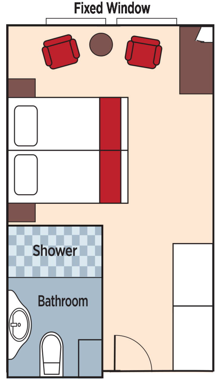 Category E Staterooms floor plan on AmaCleo
